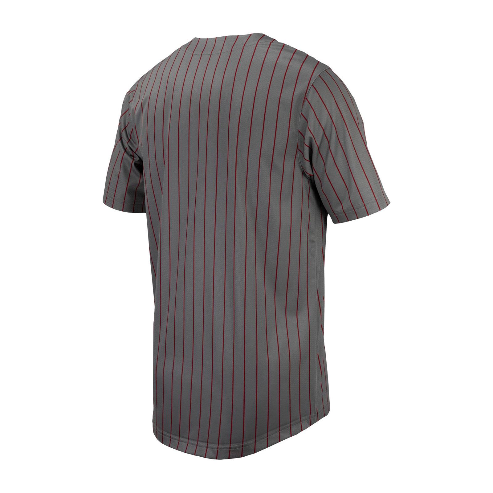 USC Trojans Men's Nike Gray Full Button Pinstripe Replica Baseball